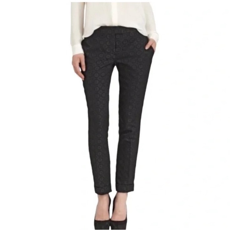 Vintage Theory Marsienna Tori Jacquard Pants Black Size 8